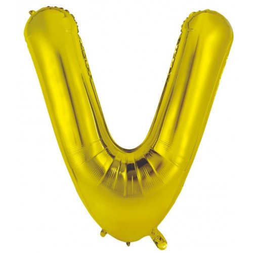 Letter V Foil Balloon 86cm - Gold – Balloon Superstore