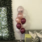 12 Helium Balloons Bouquet with 16 Inch Confetti Balloon