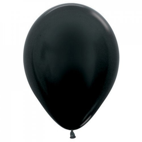 12cm (5 Inch) Metallic Black Latex Balloons