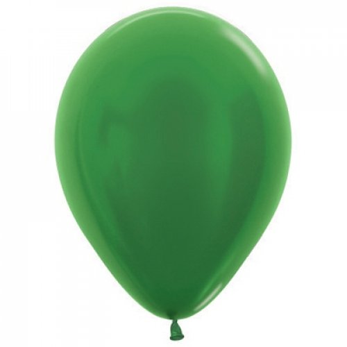 12cm (5 Inch) Metallic Green Latex Balloons