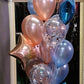 15 Helium Balloons Bouquet with 18 Inch Foil Balloons