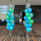 18 Helium Balloons Bouquet with 16 Inch Confetti Balloon