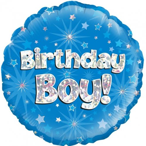 18 Inch Birthday Boy Blue Foil Balloon