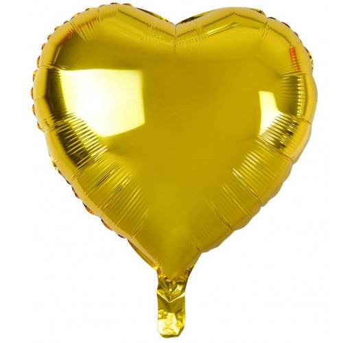 18 Inch Gold Heart Foil Balloon