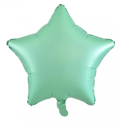 18 Inch Matt Pastel Mint Green Star Foil Balloon