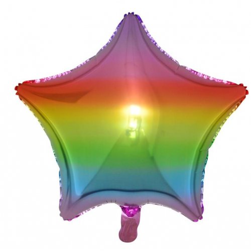 18 Inch Rainbow Star Foil Balloon