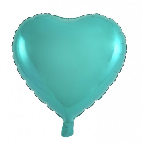 18 Inch Teal Heart Foil Balloon