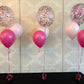 2 Helium Balloons Bouquet with 16 Inch Confetti Balloon