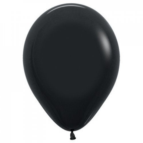 30cm (11 Inch) Black Latex Balloons