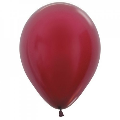 30cm (11 Inch) Metallic Burgundy Latex Balloons