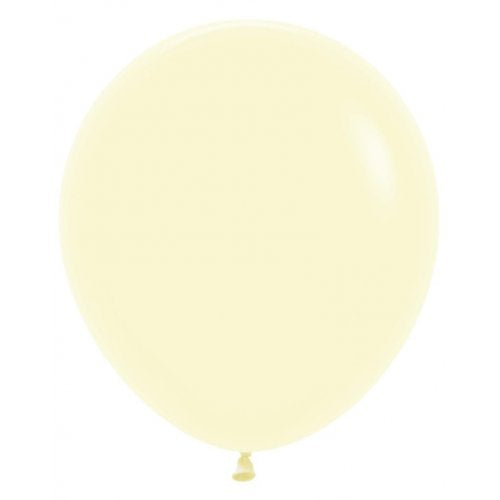 46cm Matte Pastel Yellow Latex Balloons