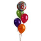 4 Helium Balloons Bouquet with 18 Inch Foil Balloon