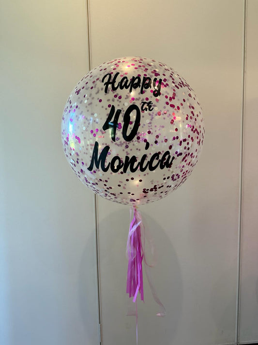 60cm Confetti Personalised Balloon