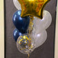 8 Helium Balloons Bouquet with 18 Inch foil and 16 Inch Confetti Balloon