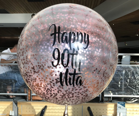 90cm Confetti Personalised Balloon