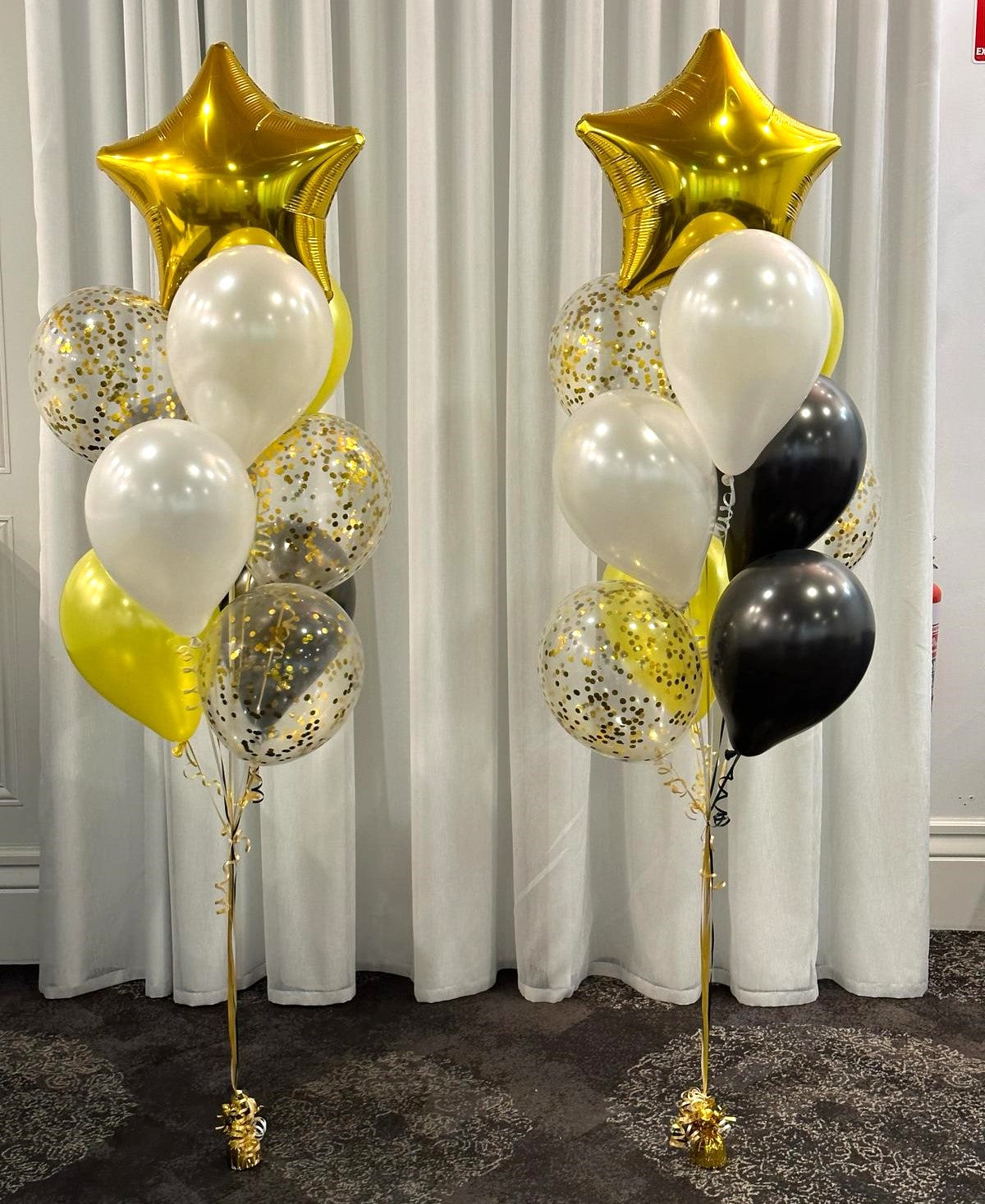 9 Helium Balloons Bouquet with 18 Inch foil Balloon