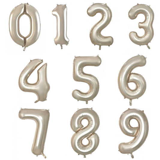 Champagne Helium Megaloon Numbers Foil Balloon