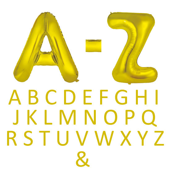 Gold Helium Megaloon Letters Foil Balloon