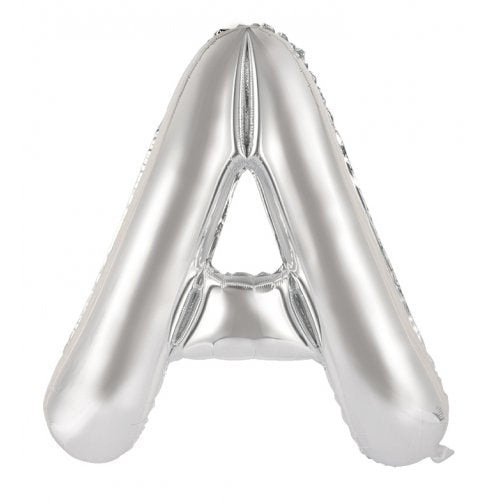 Letter A Foil Balloon 86cm - Silver