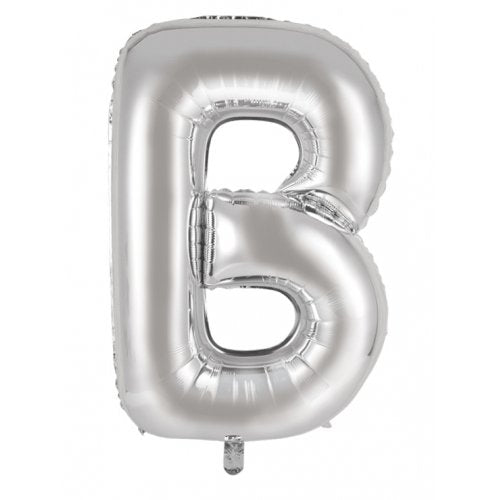 Letter B Foil Balloon 86cm - Silver