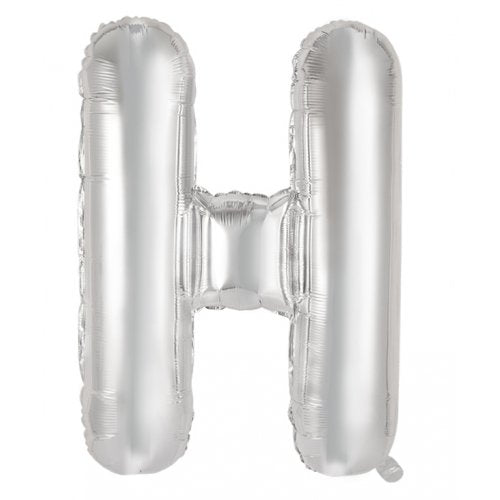 Letter H Foil Balloon 86cm - Silver