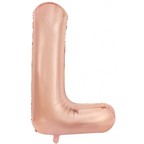 Letter L Foil Balloon 86cm - Rose Gold