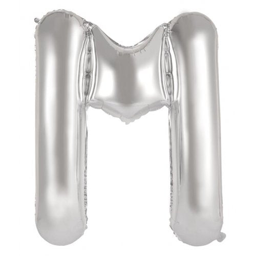 Letter M Foil Balloon 86cm - Silver