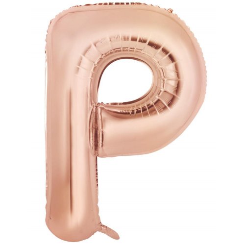 Letter P Foil Balloon 86cm - Rose Gold