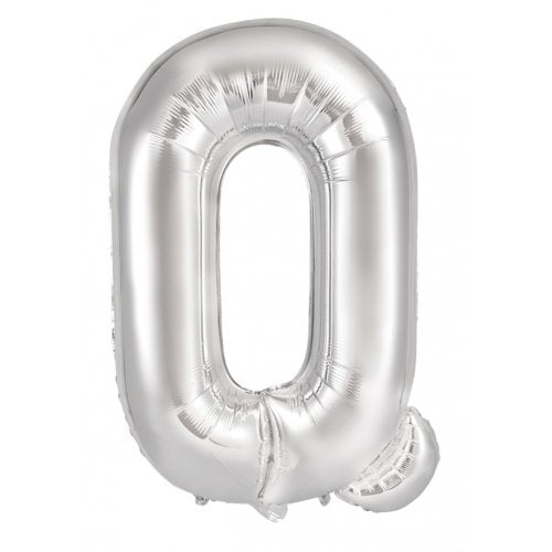 Letter Q Foil Balloon 86cm - Silver