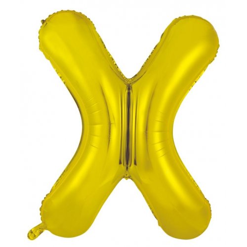 Letter X Foil Balloon 86cm - Gold