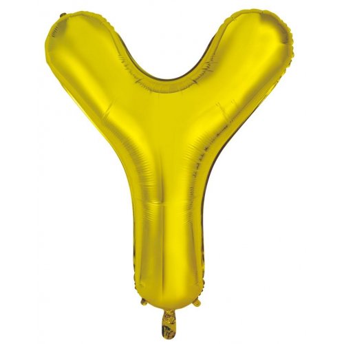 Letter Y Foil Balloon 86cm - Gold