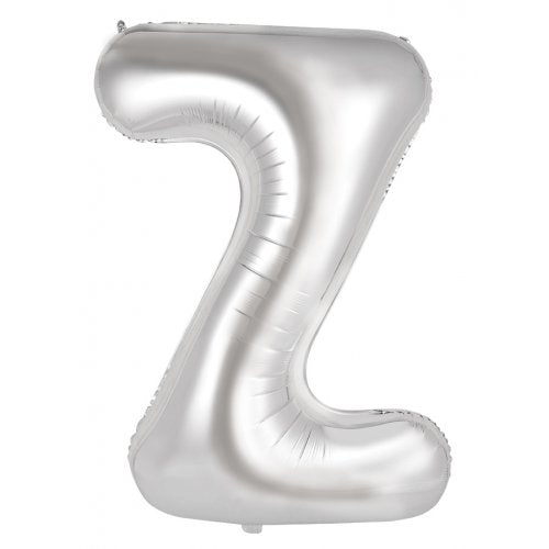 Letter Z Foil Balloon 86cm - Silver