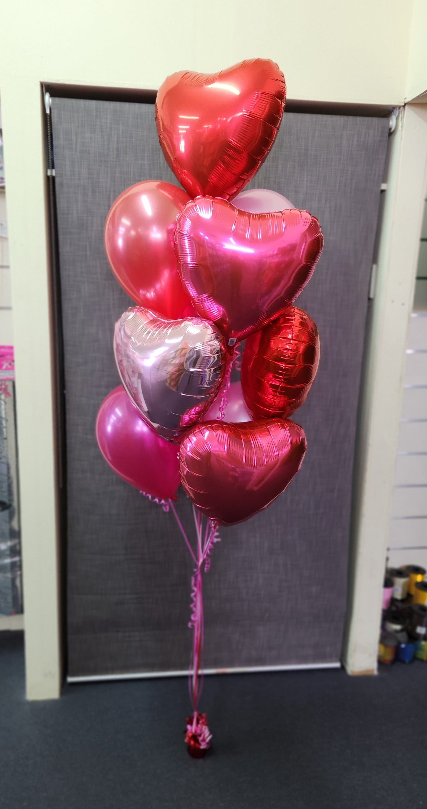 Love Heart Helium Balloons Bouquet