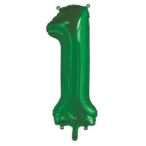 Number 1 Foil Balloon - Green