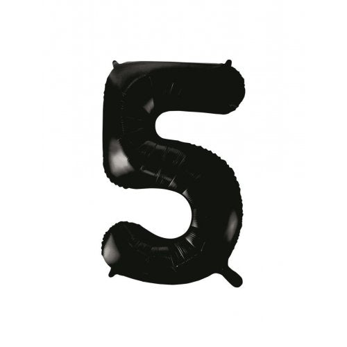 Number 5 Foil Balloon - Black