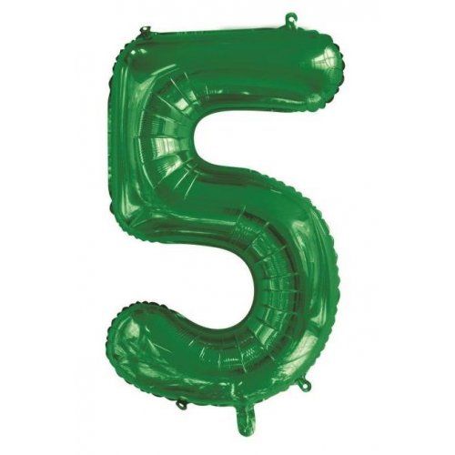 Number 5 Foil Balloon - Green