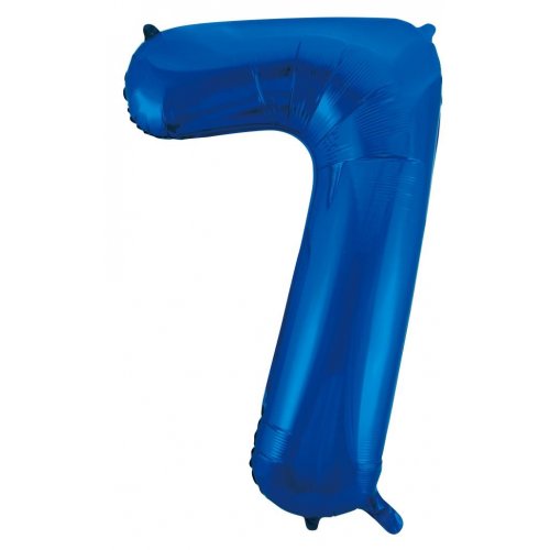 Number 7 Foil Balloon - Blue