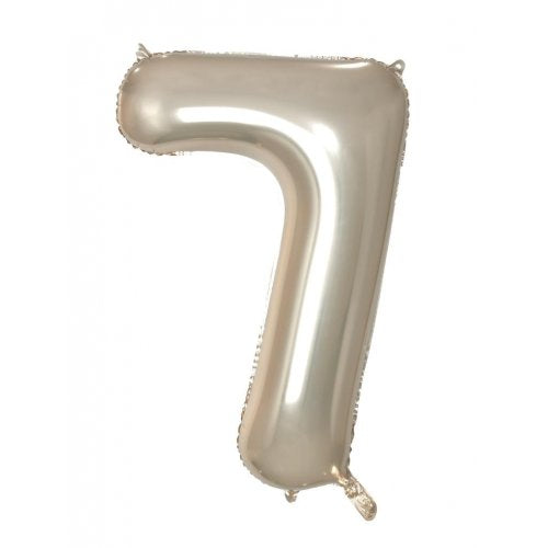 Number 7 Foil Balloon - Champagne