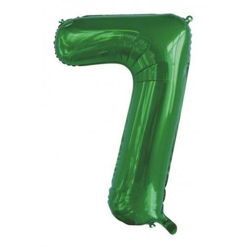 Number 7 Foil Balloon - Green