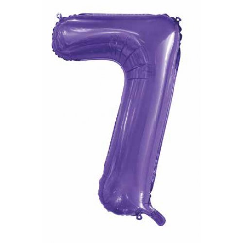 Number 7 Foil Balloon - Purple