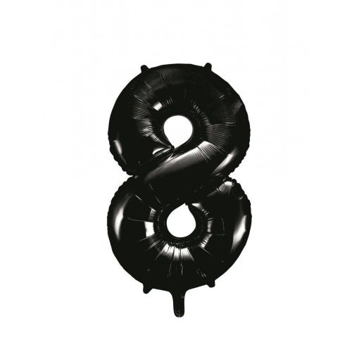 Number 8 Foil Balloon - Black