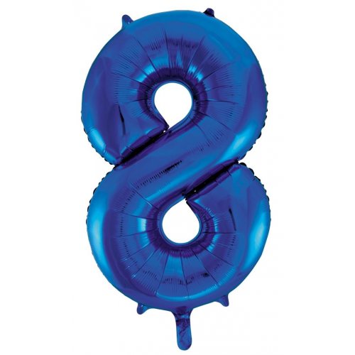 Number 8 Foil Balloon - Blue