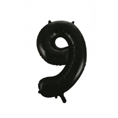 Number 9 Foil Balloon - Black