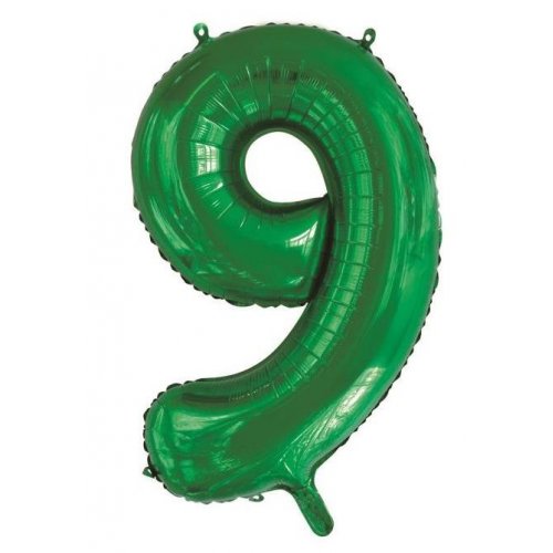 Number 9 Foil Balloon - Green