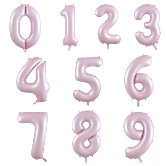 Pastel Pink Helium Megaloon Numbers Foil Balloon