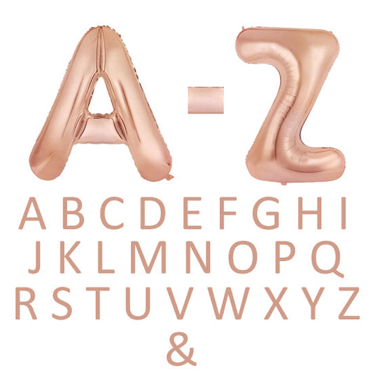 Rose Gold Helium Megaloon Letters Foil Balloon