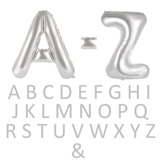 Silver Helium Megaloon Letters Foil Balloon